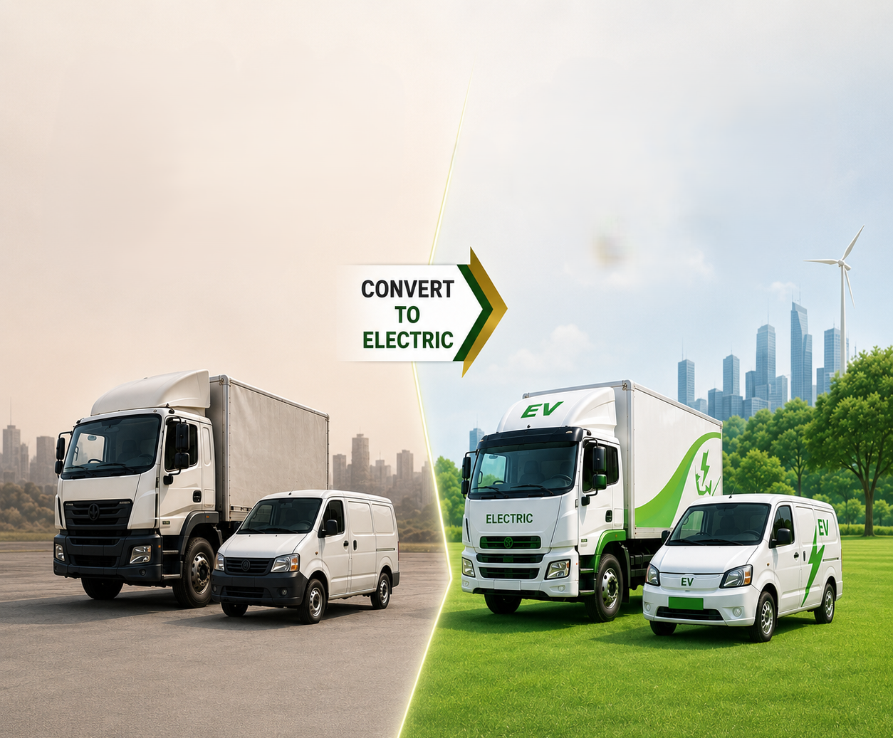 Convert Commercial Diesel Vehicles & Petrol Two-Wheelers to Electric Vehicles