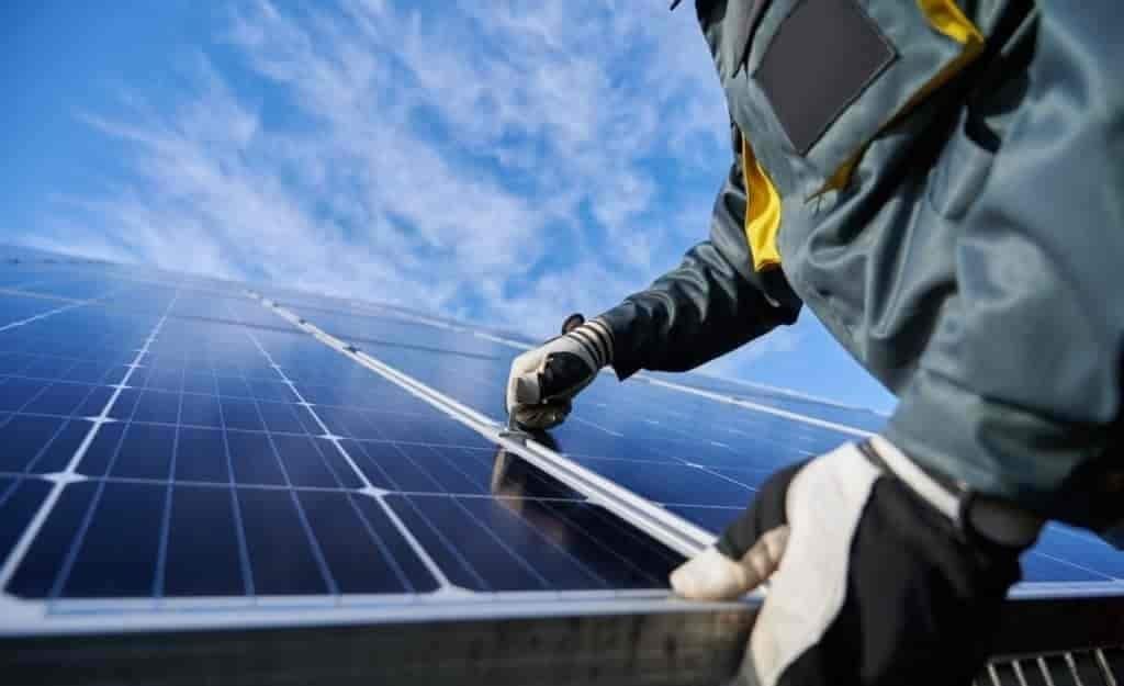 Industrial Rooftop Solar Array Foundation
